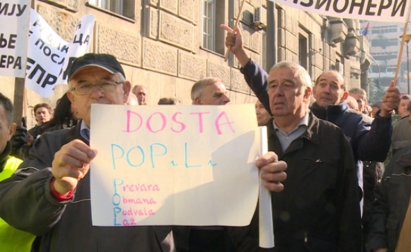 Protest penzionera