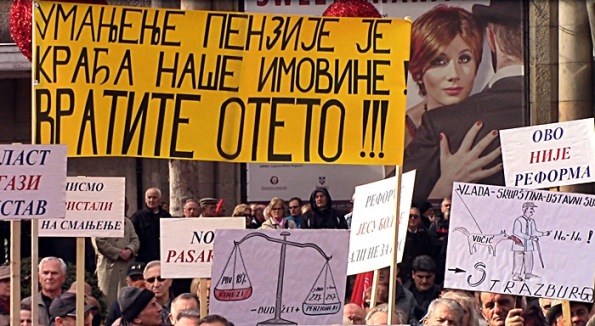 Protest penzionera